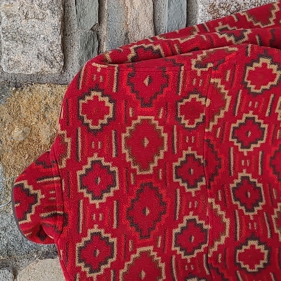 Patagonia synchilla  molten lava fleece aztec pullover - Picture 10 of 15